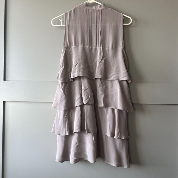 Anthropologie Ya Da Sleeveless Tunic Top Women Large 100% Silk Layered Luxury - Picture 2 of 12